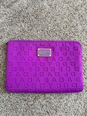 Marc by Marc Jacobs Magenta Embossed Laptop Sleeve